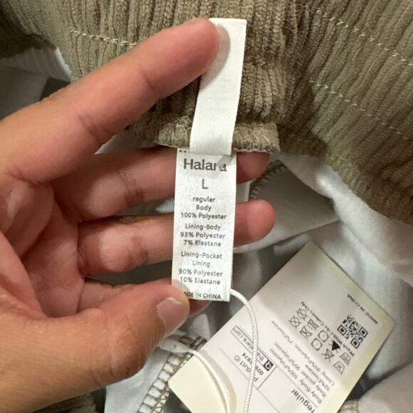 NWT Halara Ribbed High Waisted Pocket Wide Leg Casual Pants Womens Large Casual - Picture 4 of 9